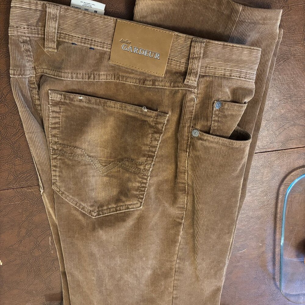 Men's Atelier Gardeur Corduroy Nigel 1 Pants Brown 34x30